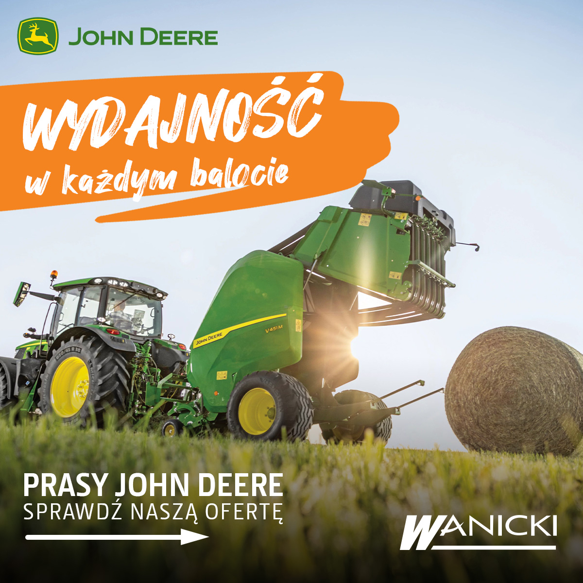SPRASOWANE ceny na prasy John Deere V451M i V461R w Wanicki Agro!